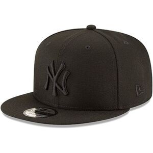 New Era New York Yankees Basic OTC 950 Stretch Fit Hat Black on Black OSFA